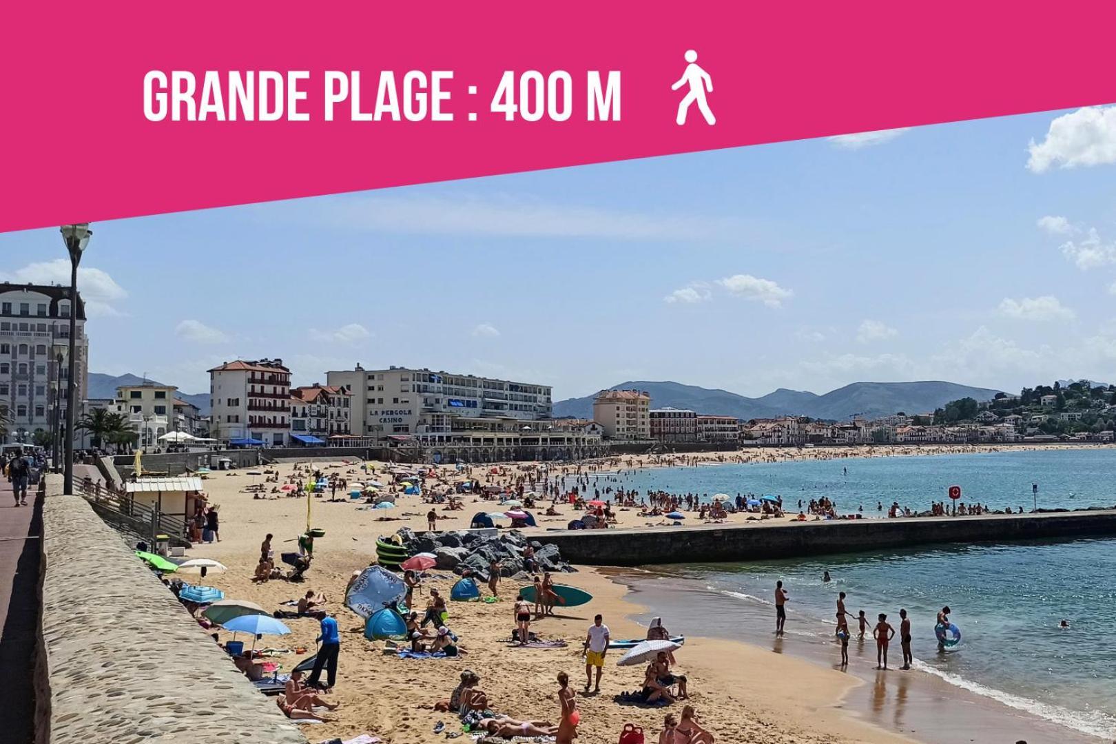 Ilbetea - Ideal Couple - Duplex Tout Confort - Plage A 400 M - Parking Сен Жан дьо Луз Екстериор снимка
